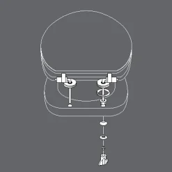 Douceur D'Intérieur Abattant WC charnières métal VAGABONDE