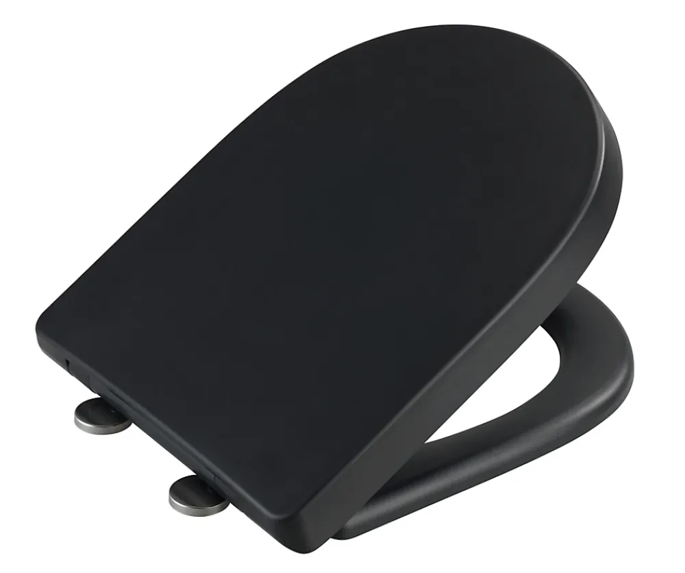Abattant WC déclipsable noir avec frein de chute Exclusive