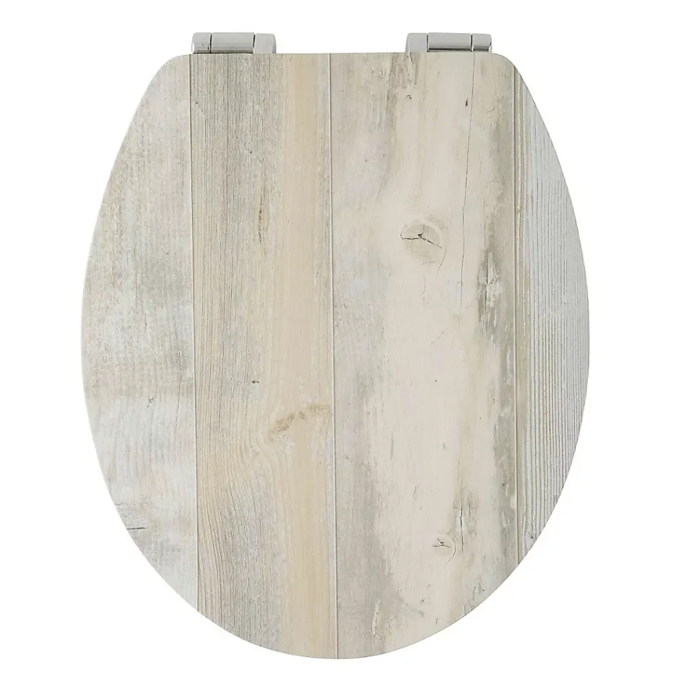 Abattant Wc|Guy Levasseur Abattant WC effet bois 45x36x4cm