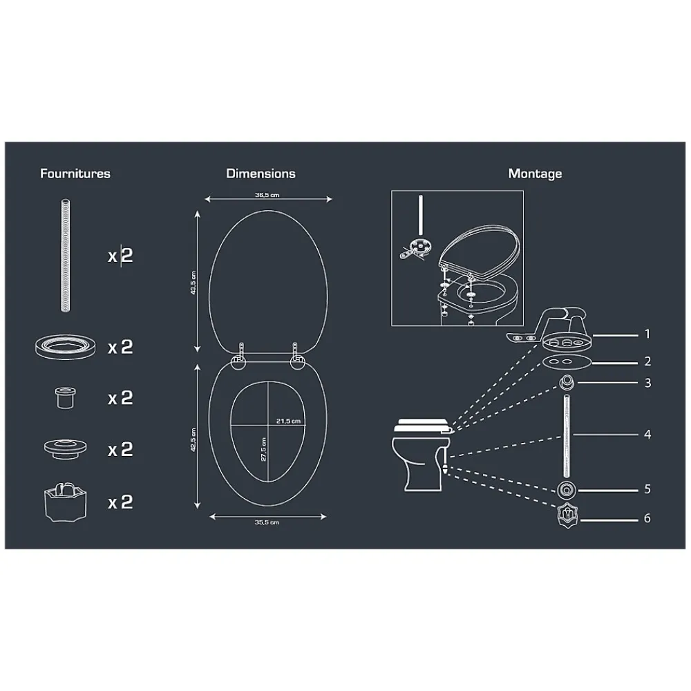 Abattant Wc|Guy Levasseur Abattant WC effet bois 45x36x4cm