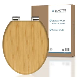 Abattant Wc|Schütte Abattant WC en Bambou massif BAMBOO avec frein de chute