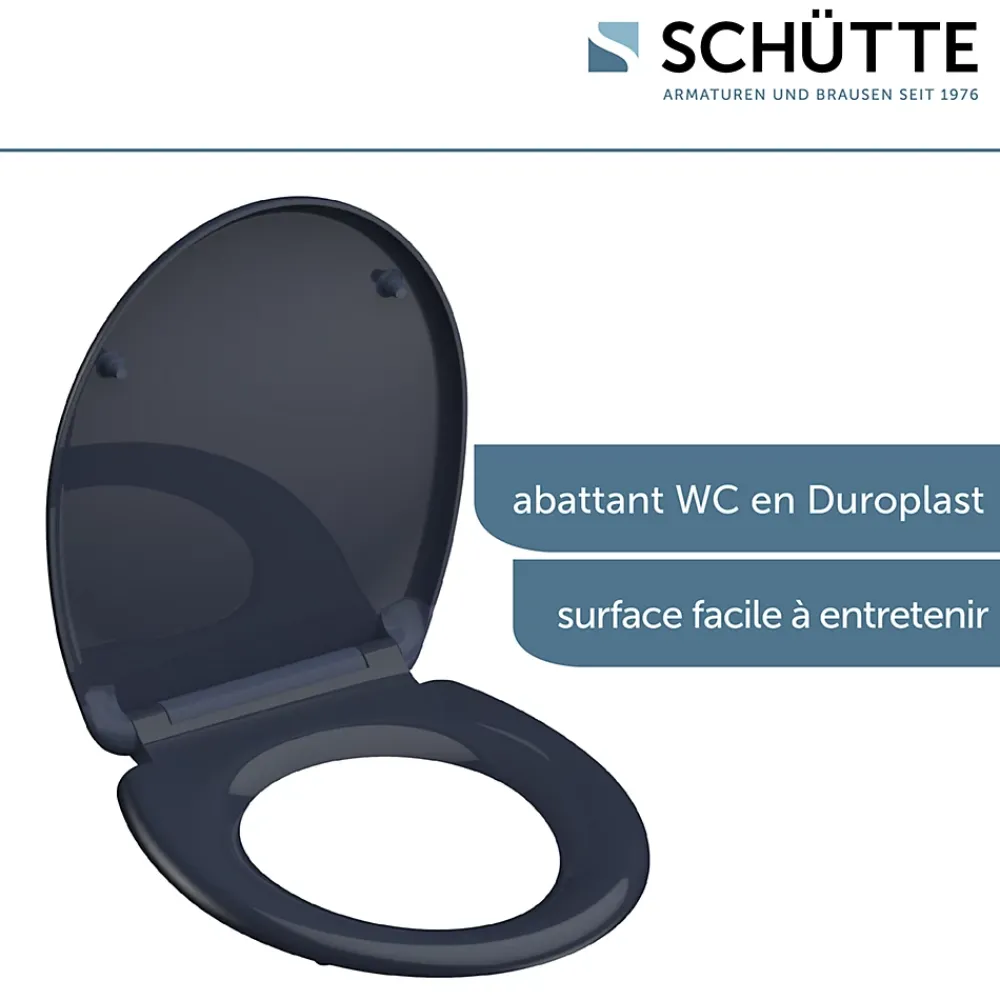 Abattant Wc|Schütte Abattant WC en duroplast ANTHRAZIT avec frein de chute Anthracite