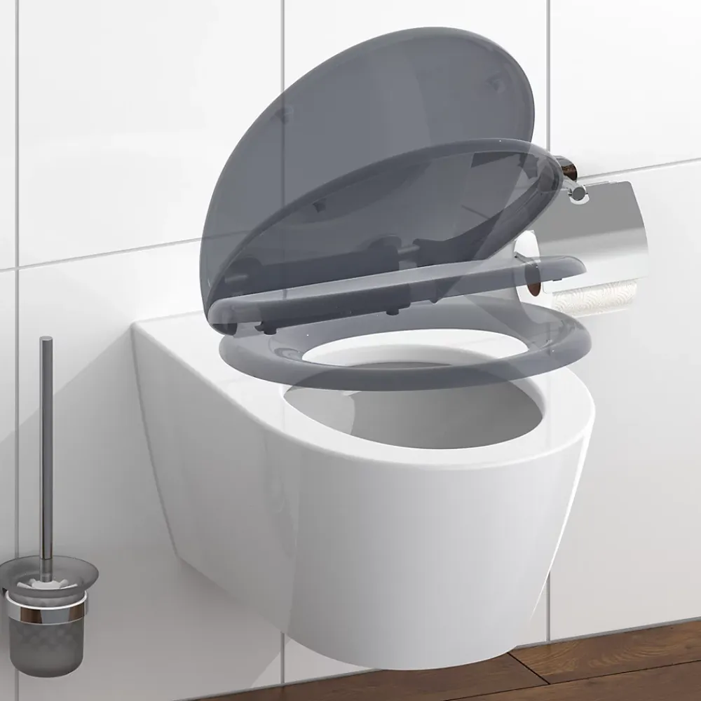 Abattant Wc|Schütte Abattant WC en duroplast ANTHRAZIT avec frein de chute Anthracite