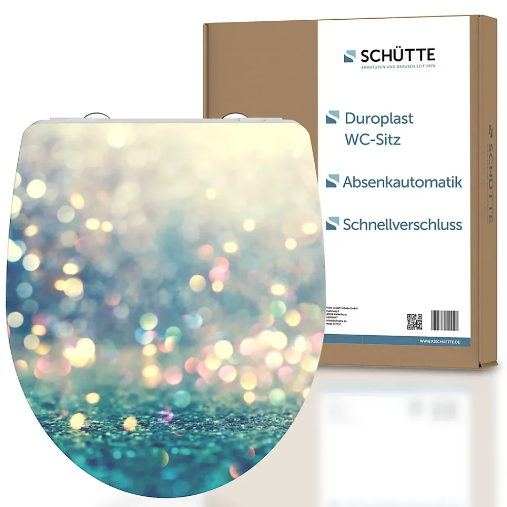 Abattant Wc|Schütte Abattant WC en duroplast gloss MAGIC LIGHT avec frein de chute Turquoise