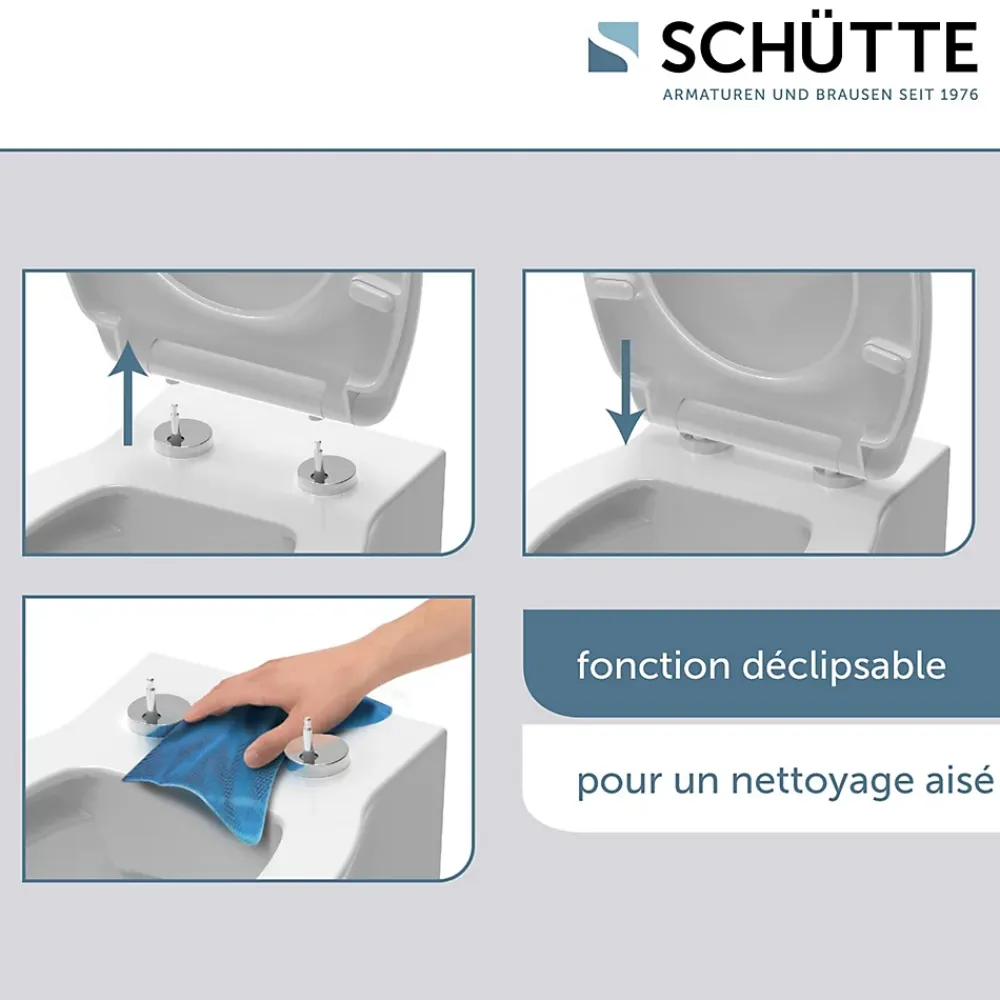 Abattant Wc|Schütte Abattant WC en duroplast gloss MAGIC LIGHT avec frein de chute Turquoise