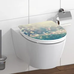 Abattant Wc|Schütte Abattant WC en duroplast gloss MAGIC LIGHT avec frein de chute Turquoise