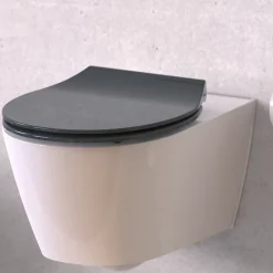 Abattant Wc|Schütte Abattant WC extra fin en duroplast SLIM avec frein de chute Anthracite