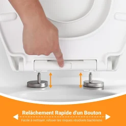 Abattant Wc|Todot Abattant WC Familial avec Siège Enfant Magnétique Retirable et Frein de Chute