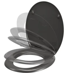 Cooke & Lewis Abattant WC Genoa avec frein de chute gris