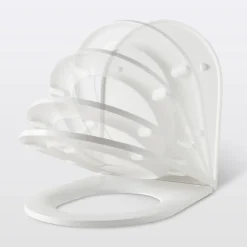 GoodHome Abattant WC Cavally en duraplast coloris blanc avec frein de chute