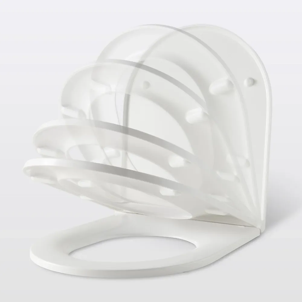 GoodHome Abattant WC Cavally en duraplast coloris blanc avec frein de chute
