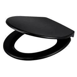 GoodHome Abattant WC Diani coloris noir en duraplast avec frein de chute