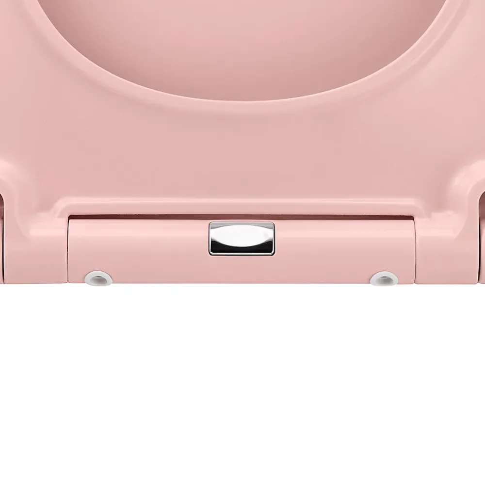 Abattant Wc|GoodHome Abattant WC Diani coloris rose en duraplast avec frein de chute