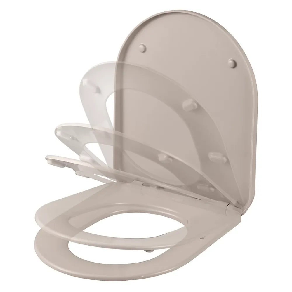 Abattant Wc|GoodHome Abattant WC duroplas Tanaro taupe