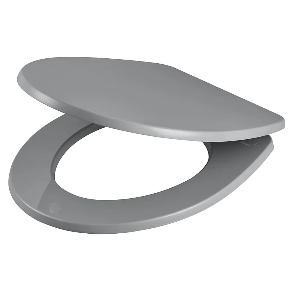 Abattant Wc|GoodHome Abattant WC Morava coloris gris en MDF avec frein de chute