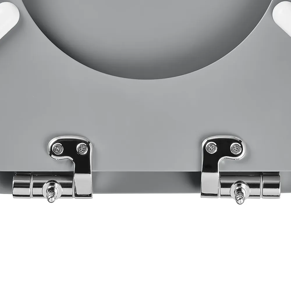 Abattant Wc|GoodHome Abattant WC Morava coloris gris en MDF avec frein de chute
