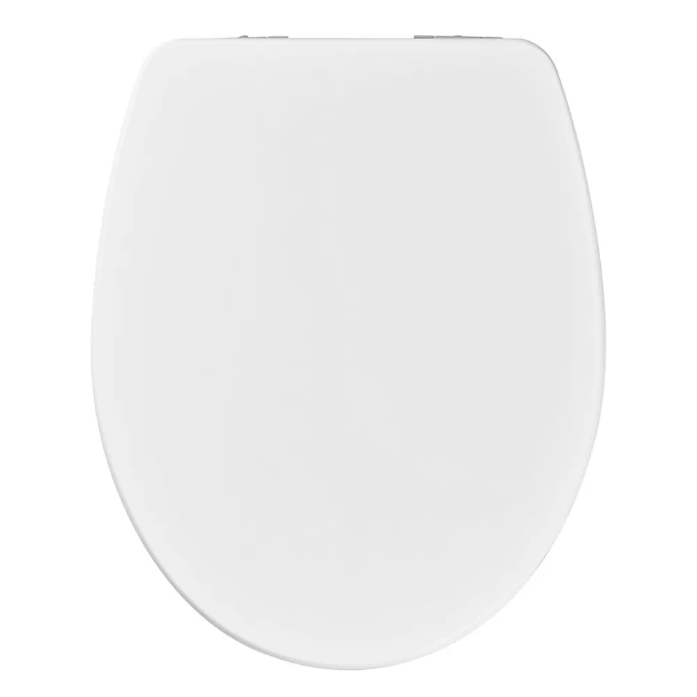 Abattant Wc|GoodHome Abattant WC Morava coloris blanc en MDF avec frein de chute