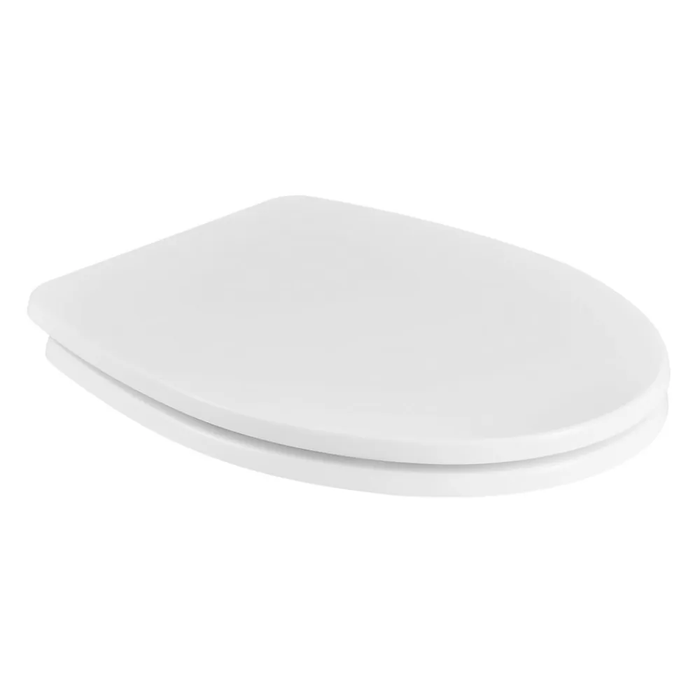 Abattant Wc|GoodHome Abattant WC Morava coloris blanc en MDF avec frein de chute