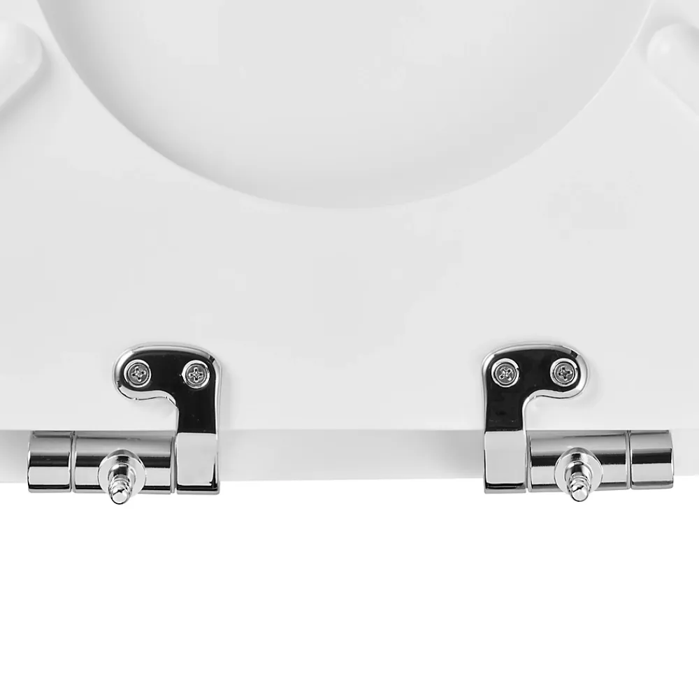 Abattant Wc|GoodHome Abattant WC Morava coloris blanc en MDF avec frein de chute