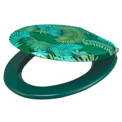 GoodHome Abattant WC Pilica coloris vert en bois avec frein de chute