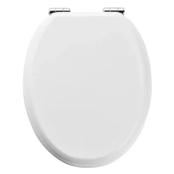 Abattant Wc|GoodHome Abattant WC Pilica coloris blanc en bois avec frein de chute