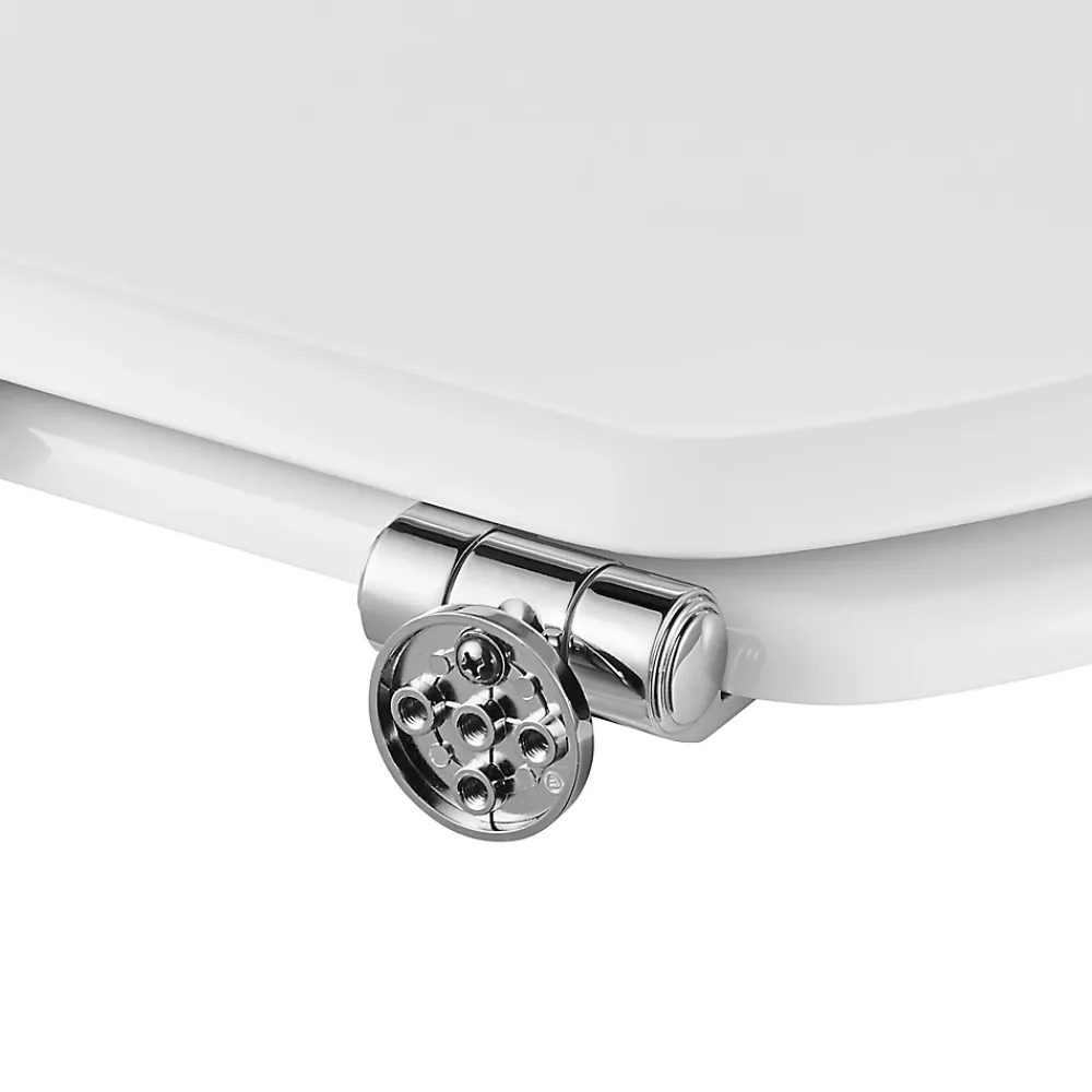 Abattant Wc|GoodHome Abattant WC Pilica coloris blanc en bois avec frein de chute
