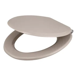 Abattant Wc|GoodHome Abattant WC Pilica coloris taupe en bois avec frein de chute