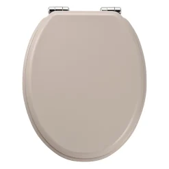 Abattant Wc|GoodHome Abattant WC Pilica coloris taupe en bois avec frein de chute