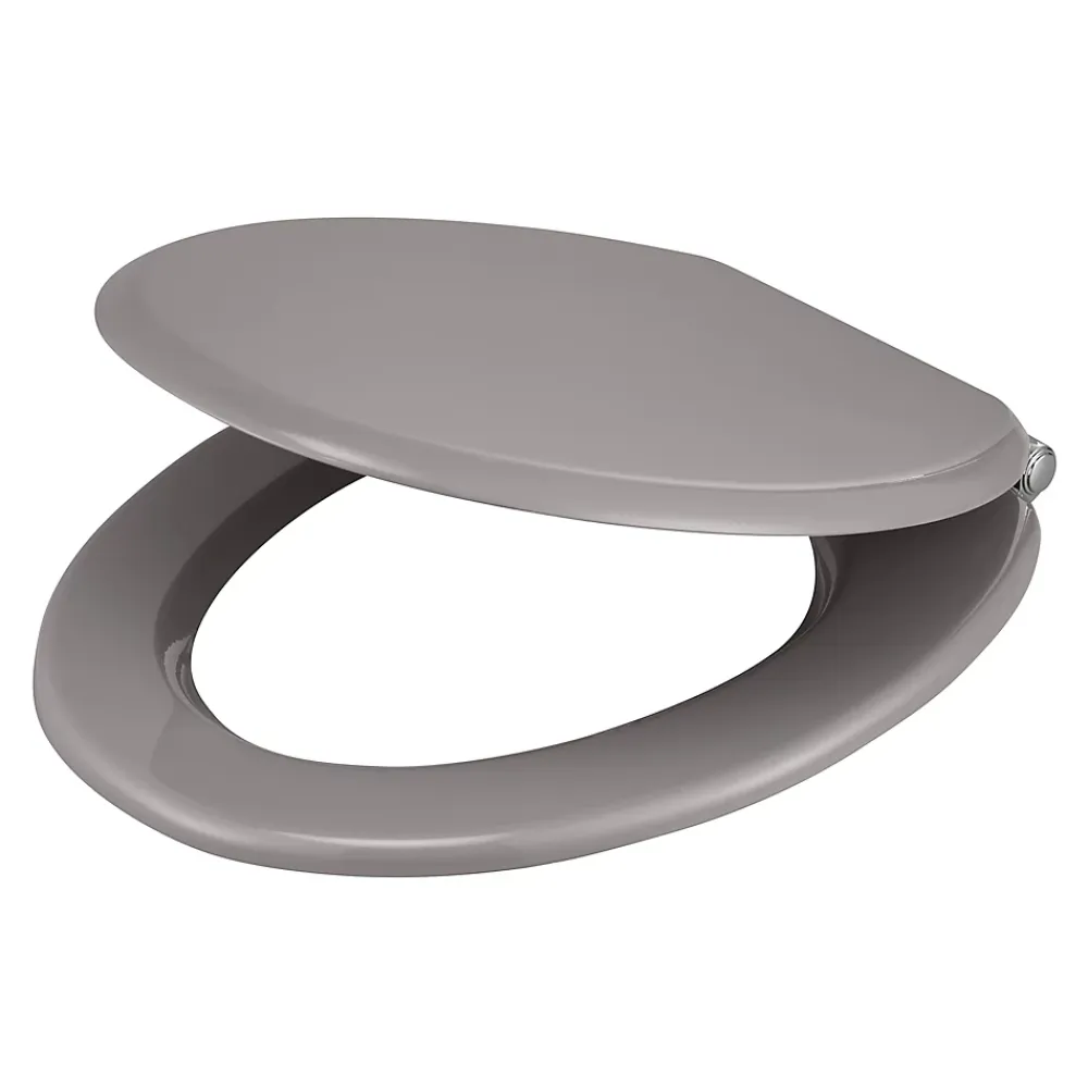 Abattant Wc|GoodHome Abattant WC Pilica coloris gris en bois avec frein de chute