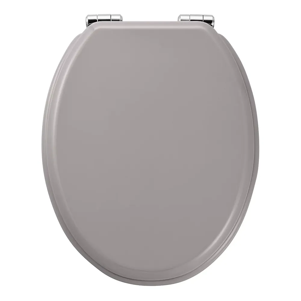 Abattant Wc|GoodHome Abattant WC Pilica coloris gris en bois avec frein de chute