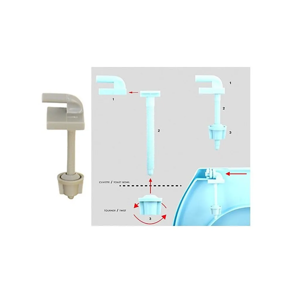 Abattant Wc|MSV Abattant wc Gris Charnières PS