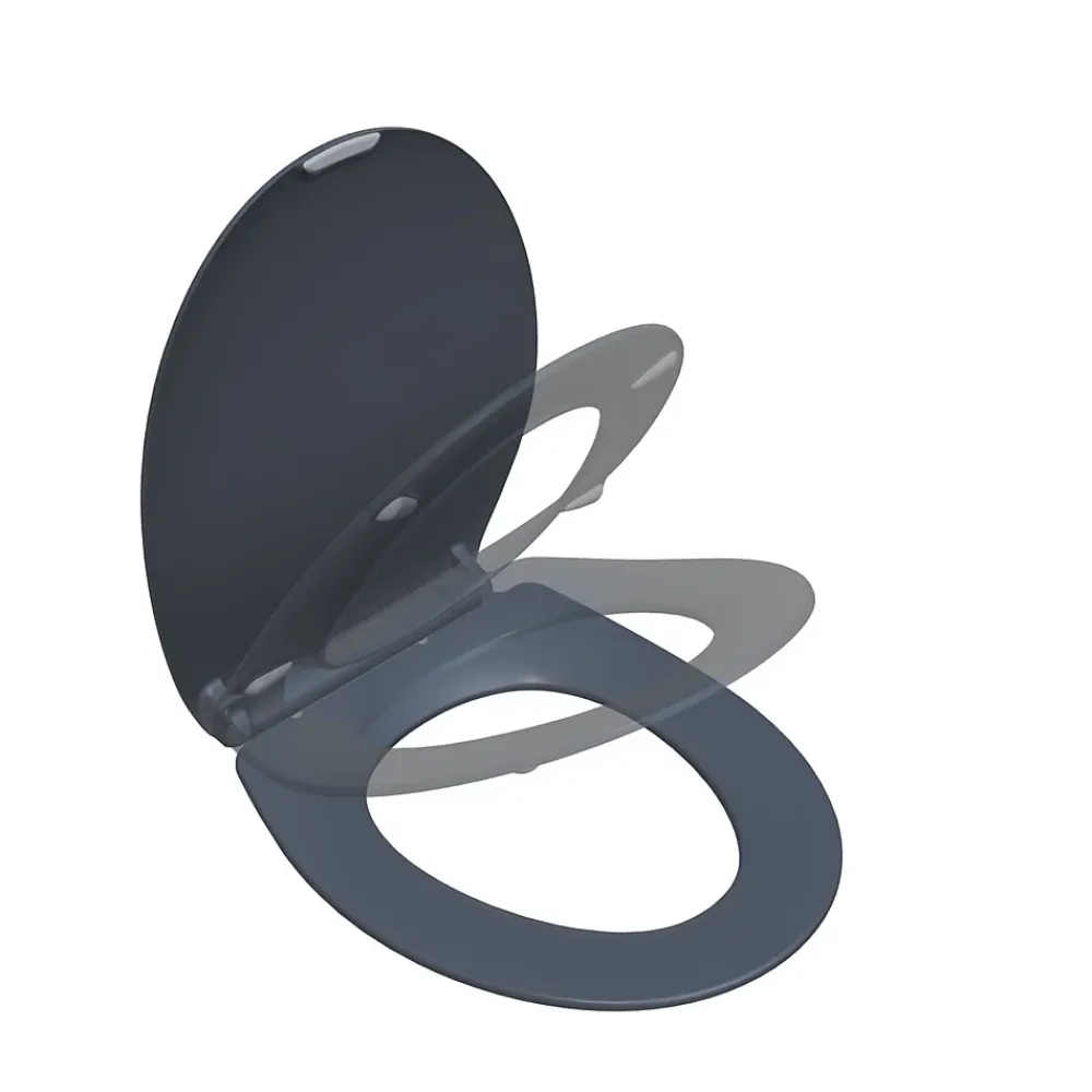 Abattant Wc|Bemis Abattant WC gris anthracite brillant