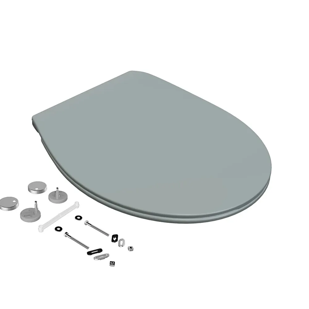 Abattant Wc|Bemis Abattant WC gris clair brillant Slim