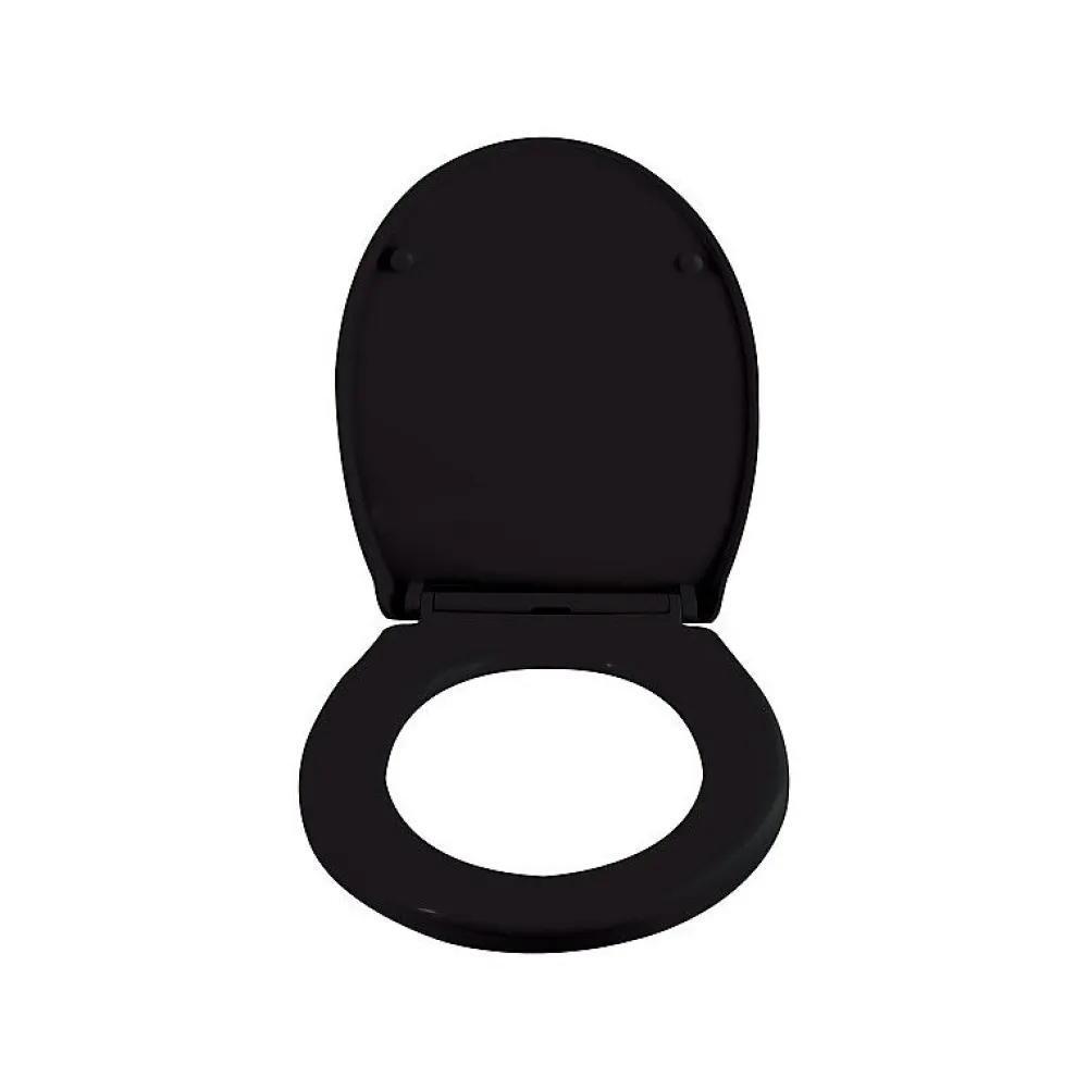 Spirella Abattant wc HARRY Noir Charnière Zinc