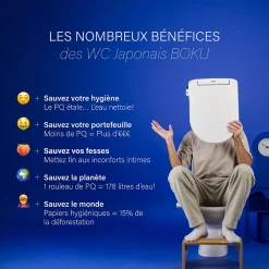 Wc Japonais|Boku Abattant WC Japonais (forme ovale) non électrique