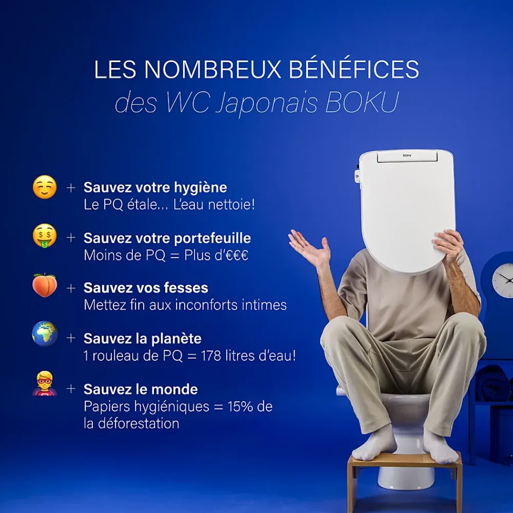 Wc Japonais|Boku Abattant WC Japonais (forme ovale) non électrique