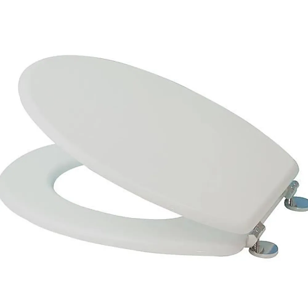 MSV Abattant Wc MDF Blanc - - Universel - Accessoires de salle de bain
