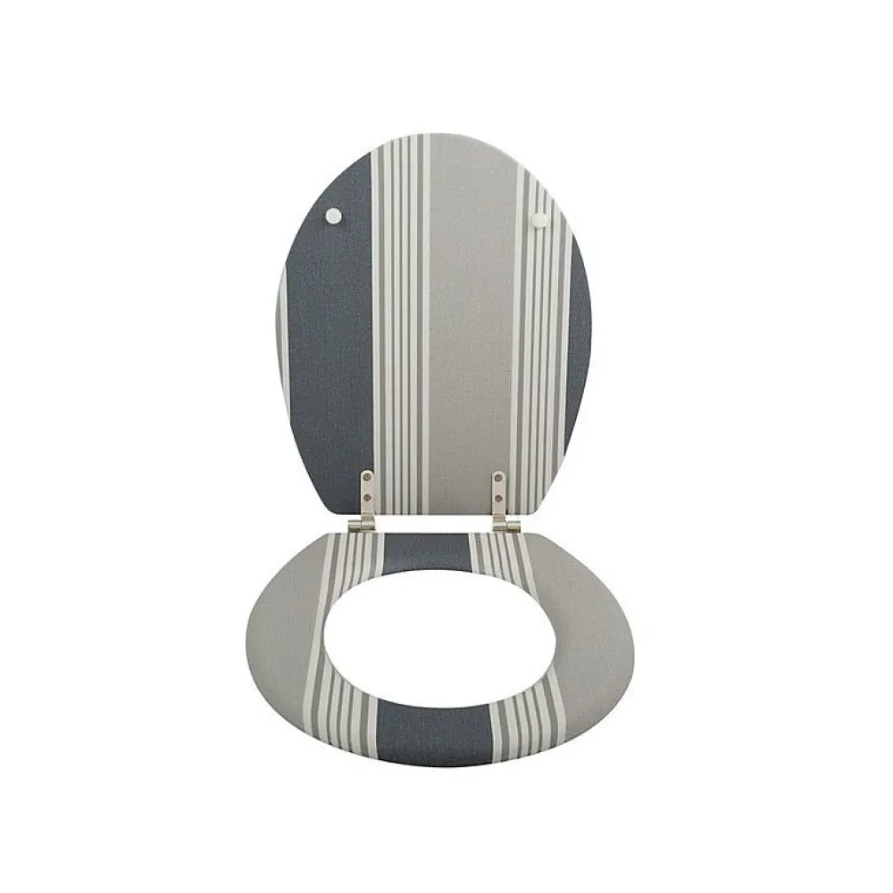 MSV Abattant wc MDF Cardiff Gris Charnières Inox