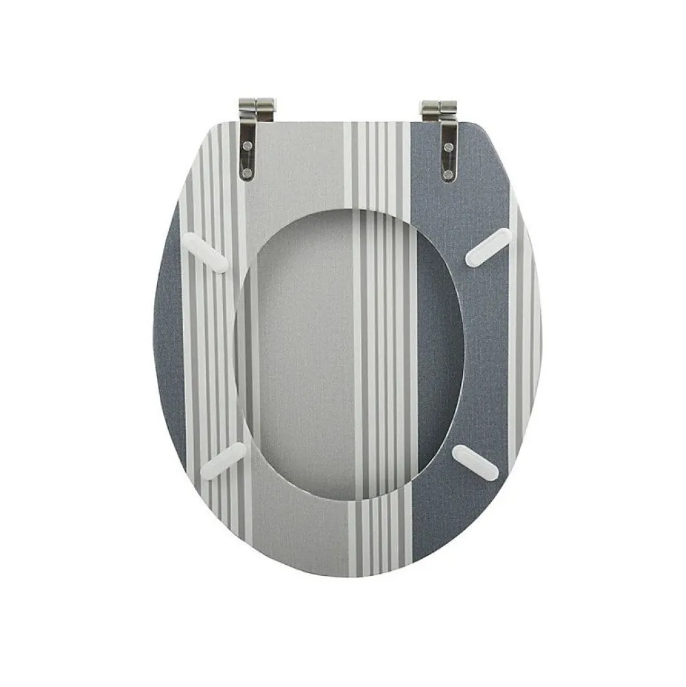 MSV Abattant wc MDF Cardiff Gris Charnières Inox