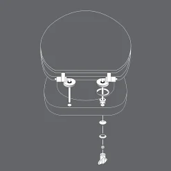 Douceur D'Intérieur Abattant WC MDF charnières métal Amber
