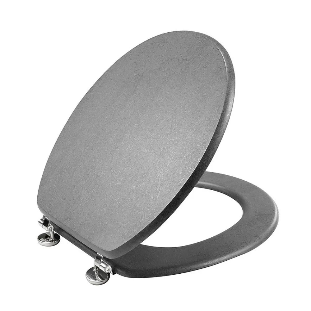Douceur D'Intérieur Abattant WC MDF charnières métal effet béton Alium