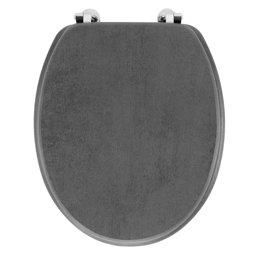 Douceur D'Intérieur Abattant WC MDF charnières métal effet béton Alium