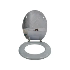 Abattant Wc|MSV Abattant wc MDF Doggy Bath Charnières Inox