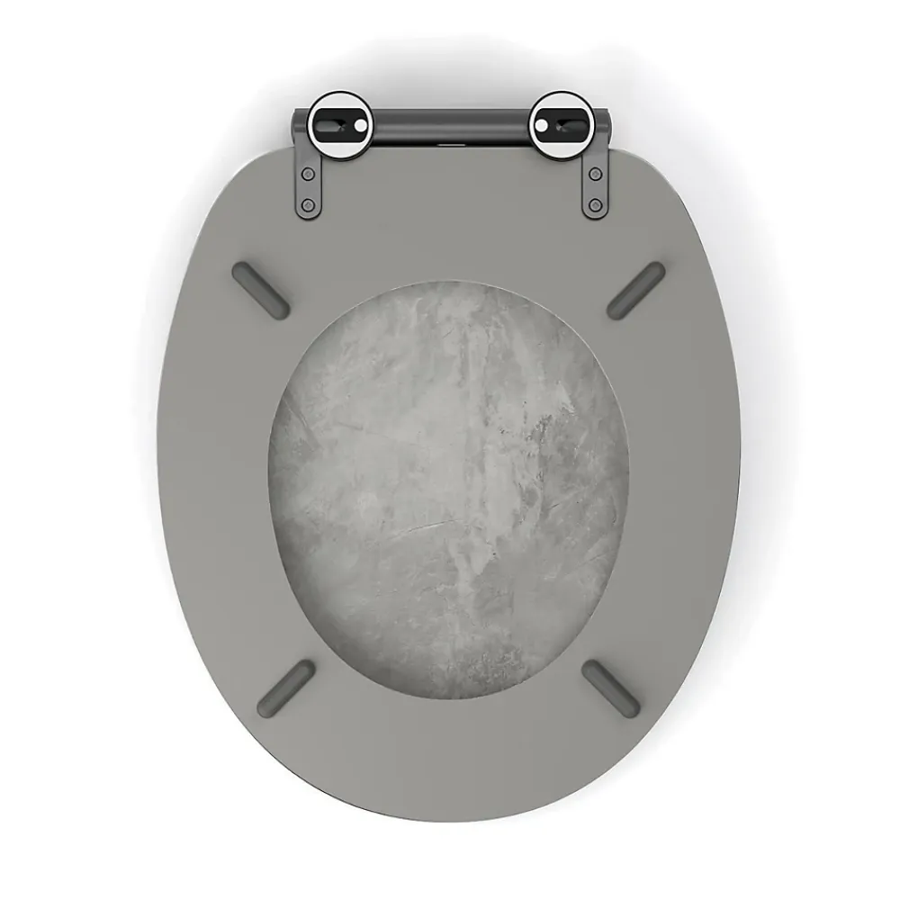 Abattant Wc|Gelco Design Abattant wc mdf effet beton soft close