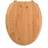 MSV Abattant wc MDF en Décor Pin Marron Charnières Inox