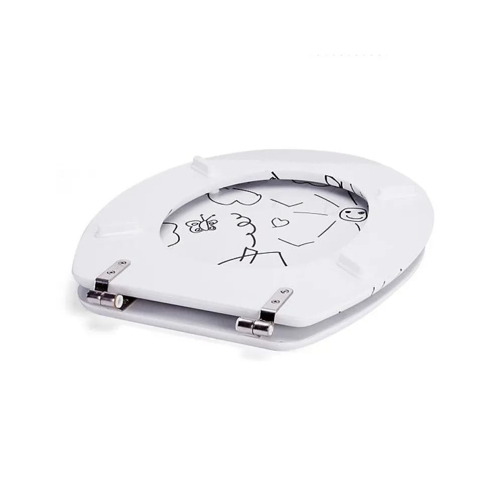 Abattant Wc|MSV Abattant wc MDF Jardin d'enfants Charnières Inox