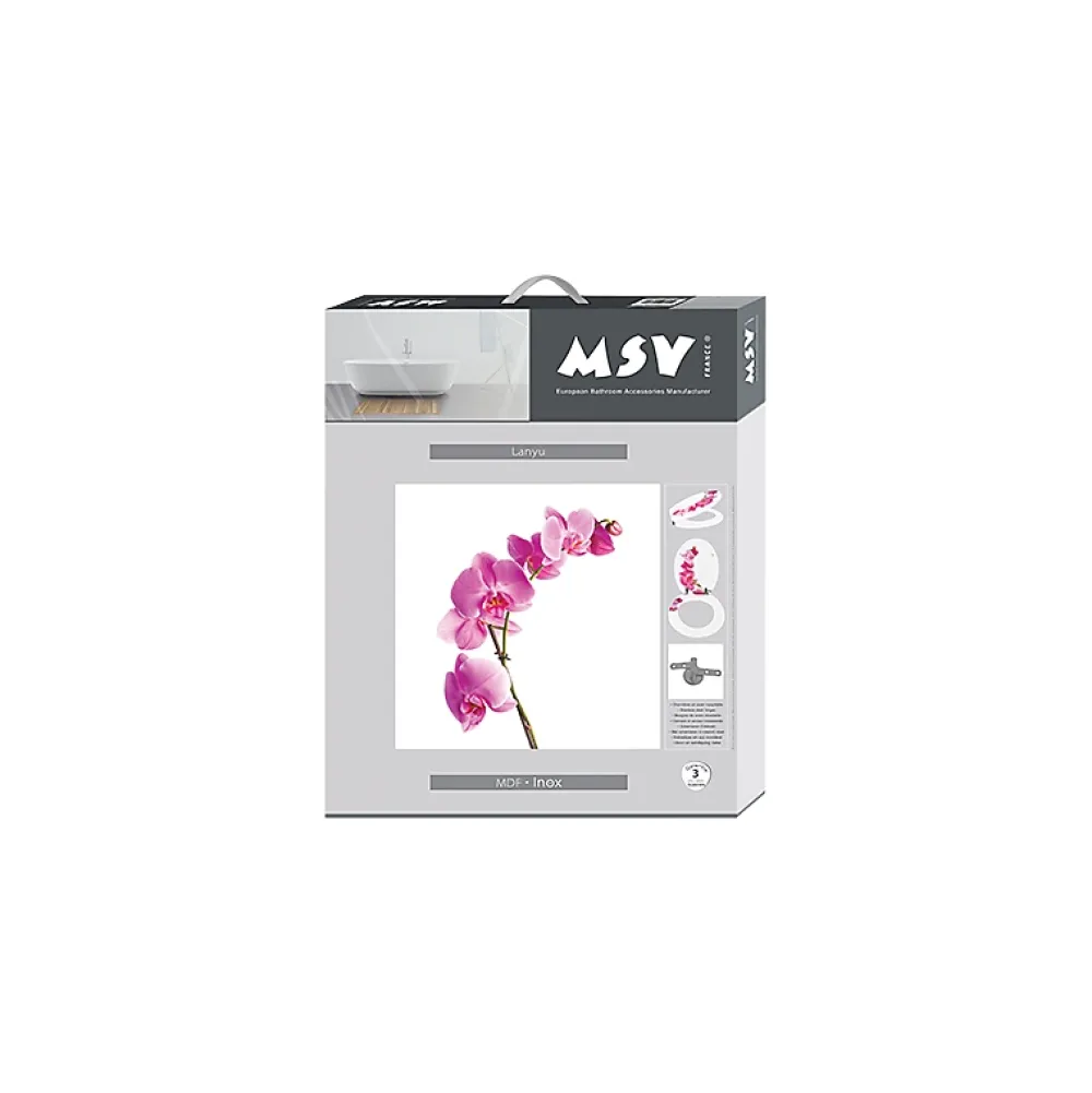 MSV Abattant wc MDF Lanyu Charnières Inox