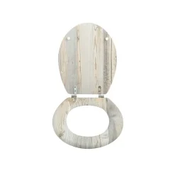 MSV Abattant wc MDF Ombo Beige Charnières Inox