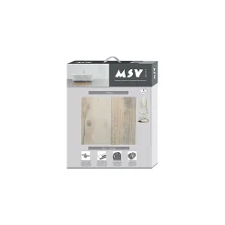 MSV Abattant wc MDF Ombo Beige Charnières Inox