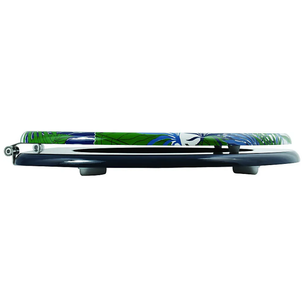 MSV Abattant wc MDF RAIN FOREST Bleu Vert Charnières Inox